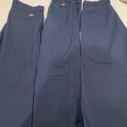 Navy Dickies 874 Original Fit 33x30 Lot Of Three 