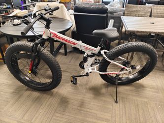 Foldable Fat Tire Mountain Bike, 26 Inch All Terrain MTB with 21-Speed Shifter& Disc Brakes, Carbon Steel Frame, 4" Wide Tires for Adults Men Women, O