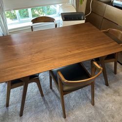 Solid Wood Dining Table And Chair Set