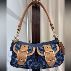 Coach Tabby 26 Denim Shoulder Bag