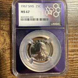 1967 Special strike MS67 Quarter