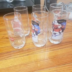 set of 6 coke cola glasses