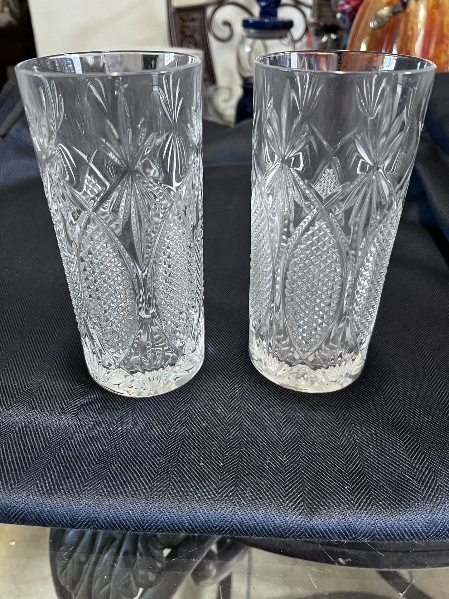 Royals crystal Rock Highball Glasses 2 Total 