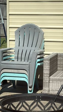 Plastic Adirondack chairs