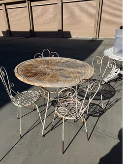 Iron Bistro Table & Chairs