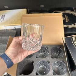 Crystal Whiskey Glass Set (6 pcs) – New in Box | Multiple Available