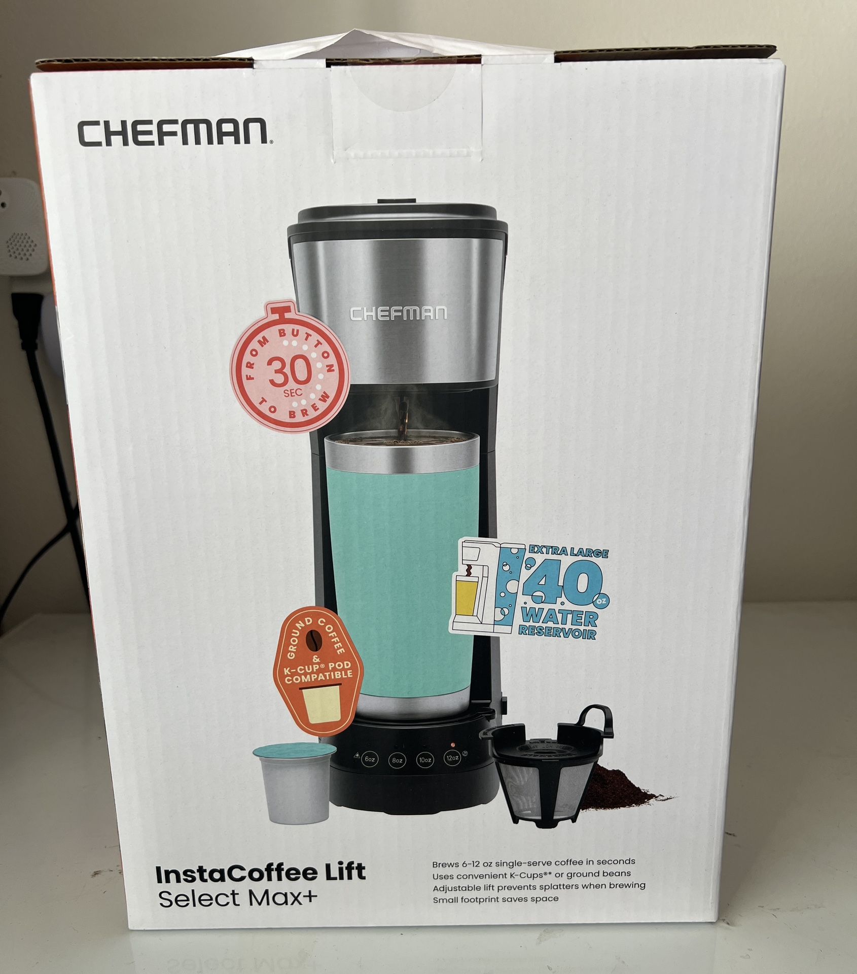 NEW Chefman InstaCoffee  Lift Select Max+