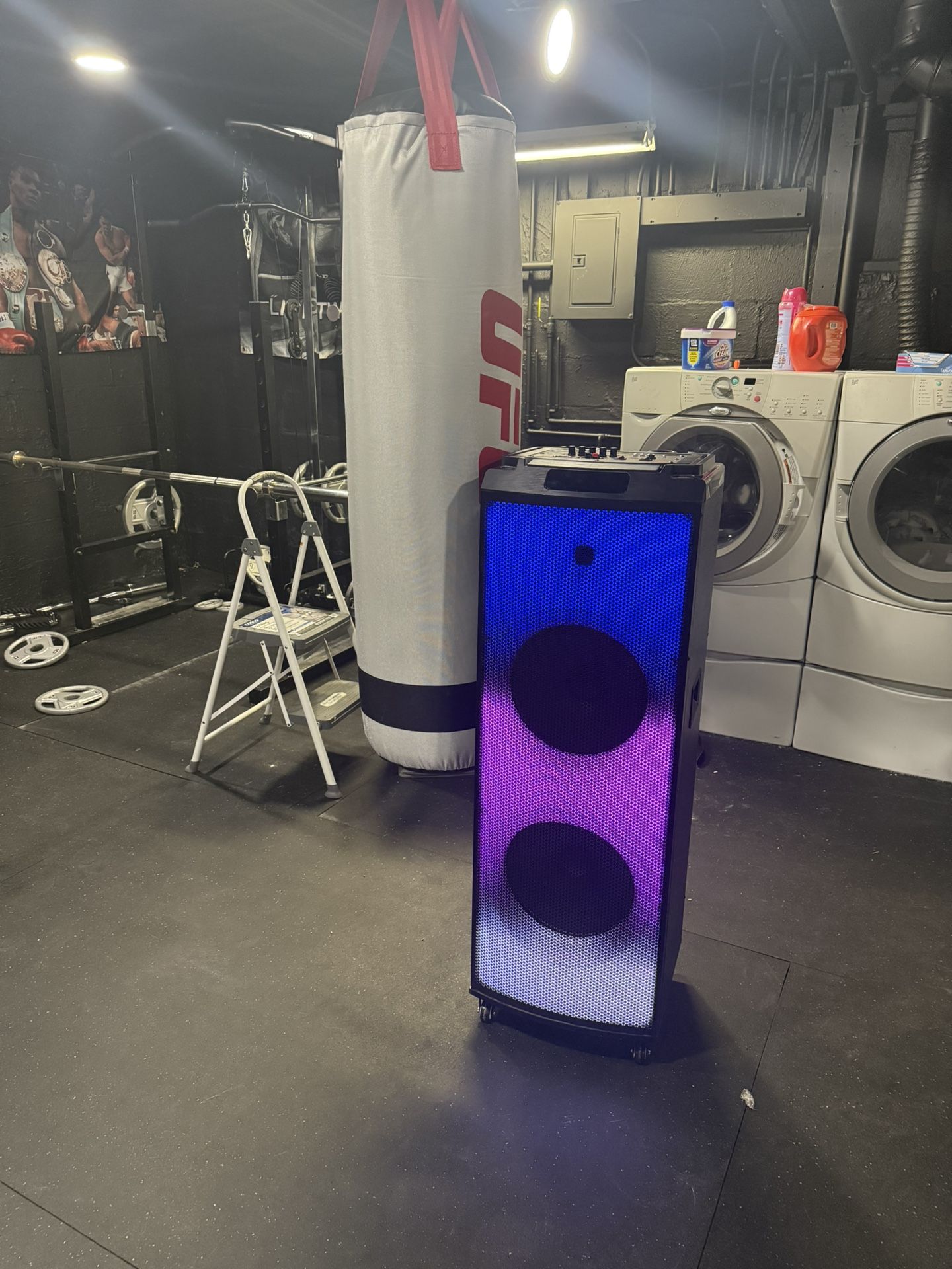 New Dual 12” 6000W Partybox Bluetooth Wireless Speaker W Multi Color LED