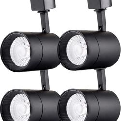 FLSNT 4-Pack LED Track Heads for 2-Wire-1 Compatible Juno Track, 12W (75W Equiv.) Dimmable 24 Degree LED Cylinder Spotlight Light Heads, CRI90, 800LM,