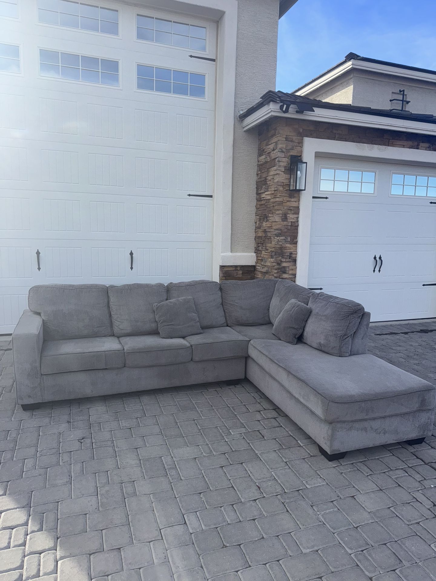 Two Piece Sectional Grey