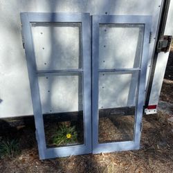 Vintage Two Pane Cupboard Doors 