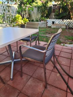 Dining table and chairs