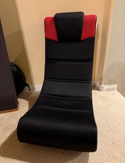 Black and Red Gaming Floor Rocking Chair