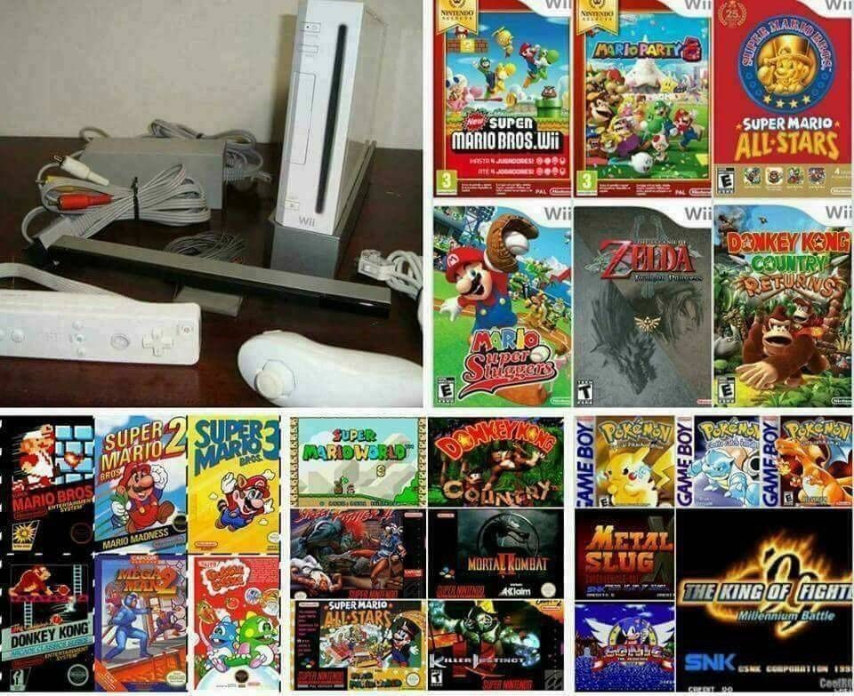 NINTENDO WII + 600 WII and GAMECUBE GAMES and Over 5000 RETRO CLASSIC GAMES