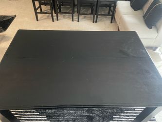 Dining Table with attached extendable leaf