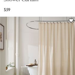 west elm Reese Cotton Linen Shower Curtain