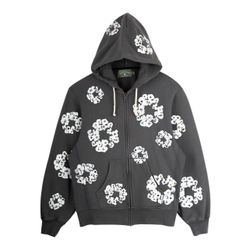 Denim Tears Rhinestone Cotton Wreath Zip Hoodie