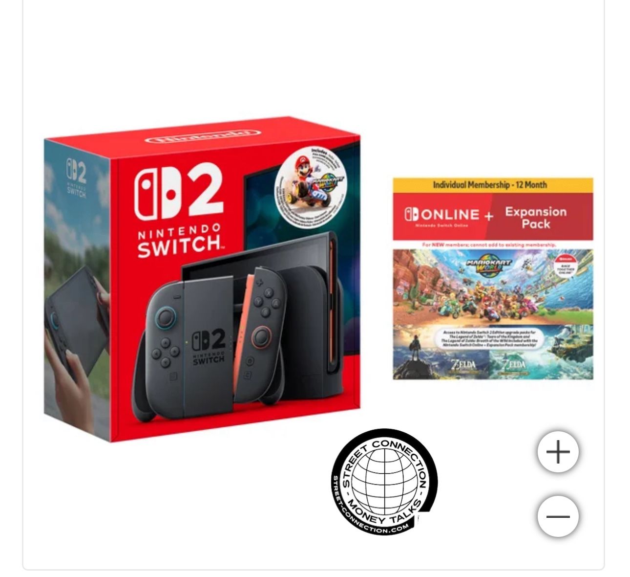 Nintendo Switch 2 BUNDLE (Mario kart + Nintendo online/expansion Pack)