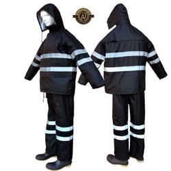 SJ705-BLACK-RAIN SUIT SET