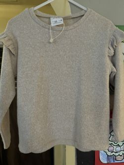 Girls Zara Tan Sweater Shirt
