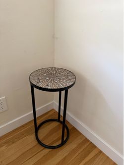 Mosaic Tile Plant Stand / Side Table