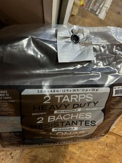 Two heavy duty tarps brand new 12 x 16 each