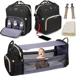 All-in-one Diaper Bag Backpack With Changing Station 