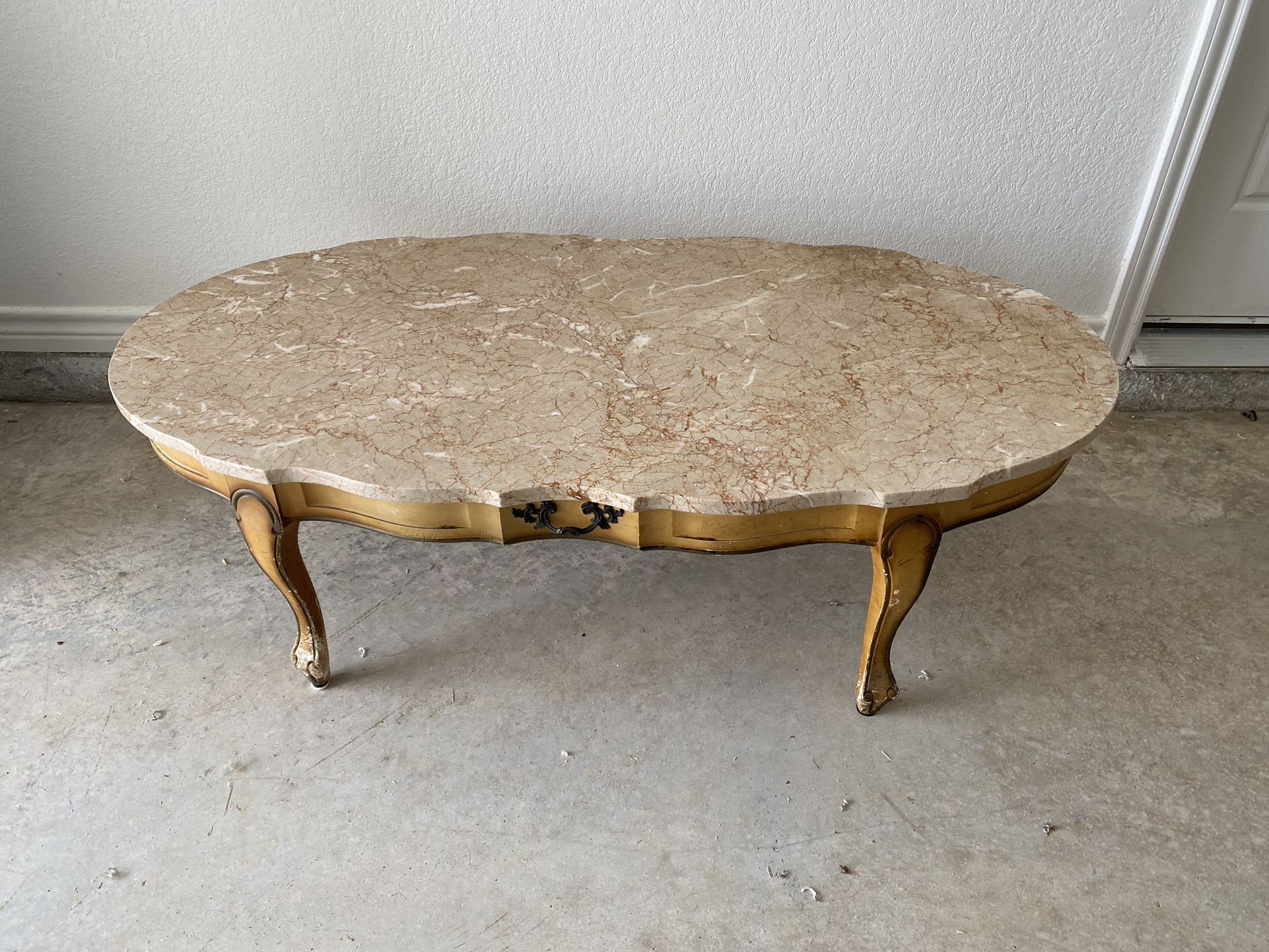 Vintage Marble Top Antique Coffee Table