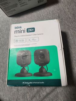 Brand new blink mini plug-in indoor/outdoor 2 cameras
