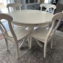Solid Wood Table With 4 Chairs 