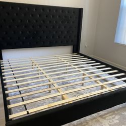 Brand New Velvet Platform Bed