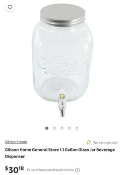 Gibson Home Glass Jar Beverage Dispenser