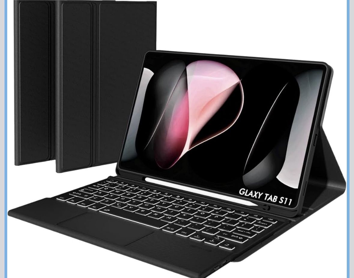 Keyboard Case for Samsung Galaxy Tab S11 11” Backlit w/ Trackpad