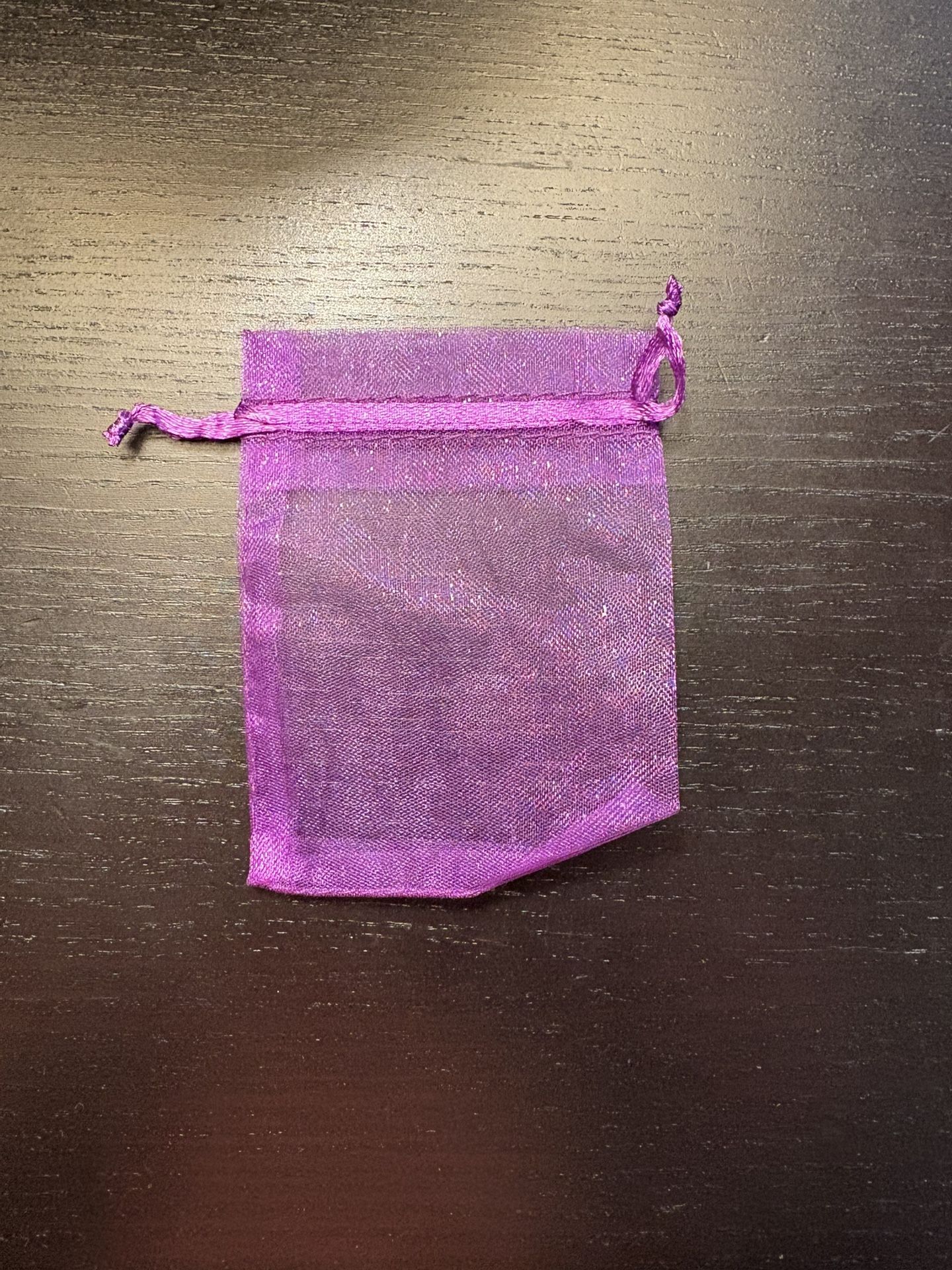 Purple Mesh Drawstring Bag