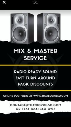 Logic and Protools mixing and mastering services