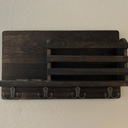 Wall Hanging With Shelf And Hooks