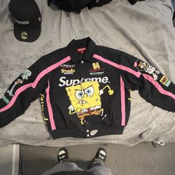 Supreme x SpongeBob x Jeff Hamilton Racing Jacket 