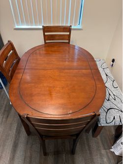 Brown pullout table