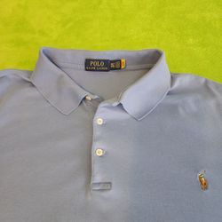 Polo Ralph Lauren Men's Polo Shirt 3XLT Light blue Short Sleeve