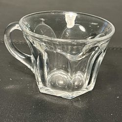 Heisey 1950’s Colonial Multifaceted Clear Glass Orphan Cup, 3.25x2.25”