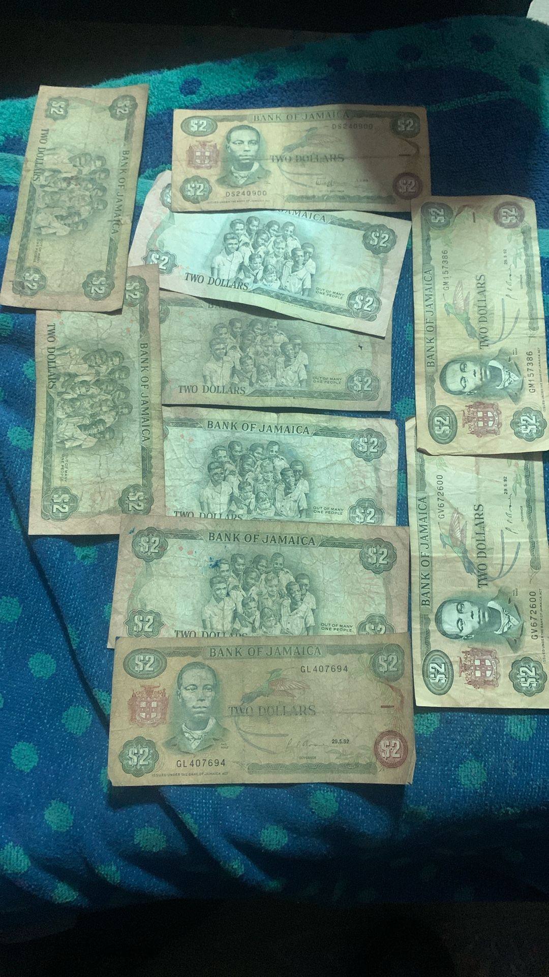 10 -2 Dollars Jamaica Currency 