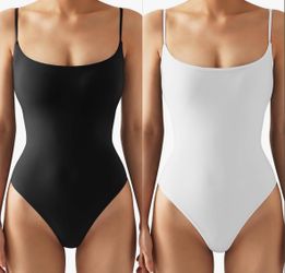 Suuksess Square Neck Thong Bodysuit Double Lined