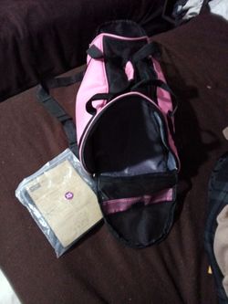Dog carrier and matching harness