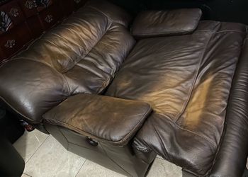 Ashley Brown Leather Recliner- Electric
