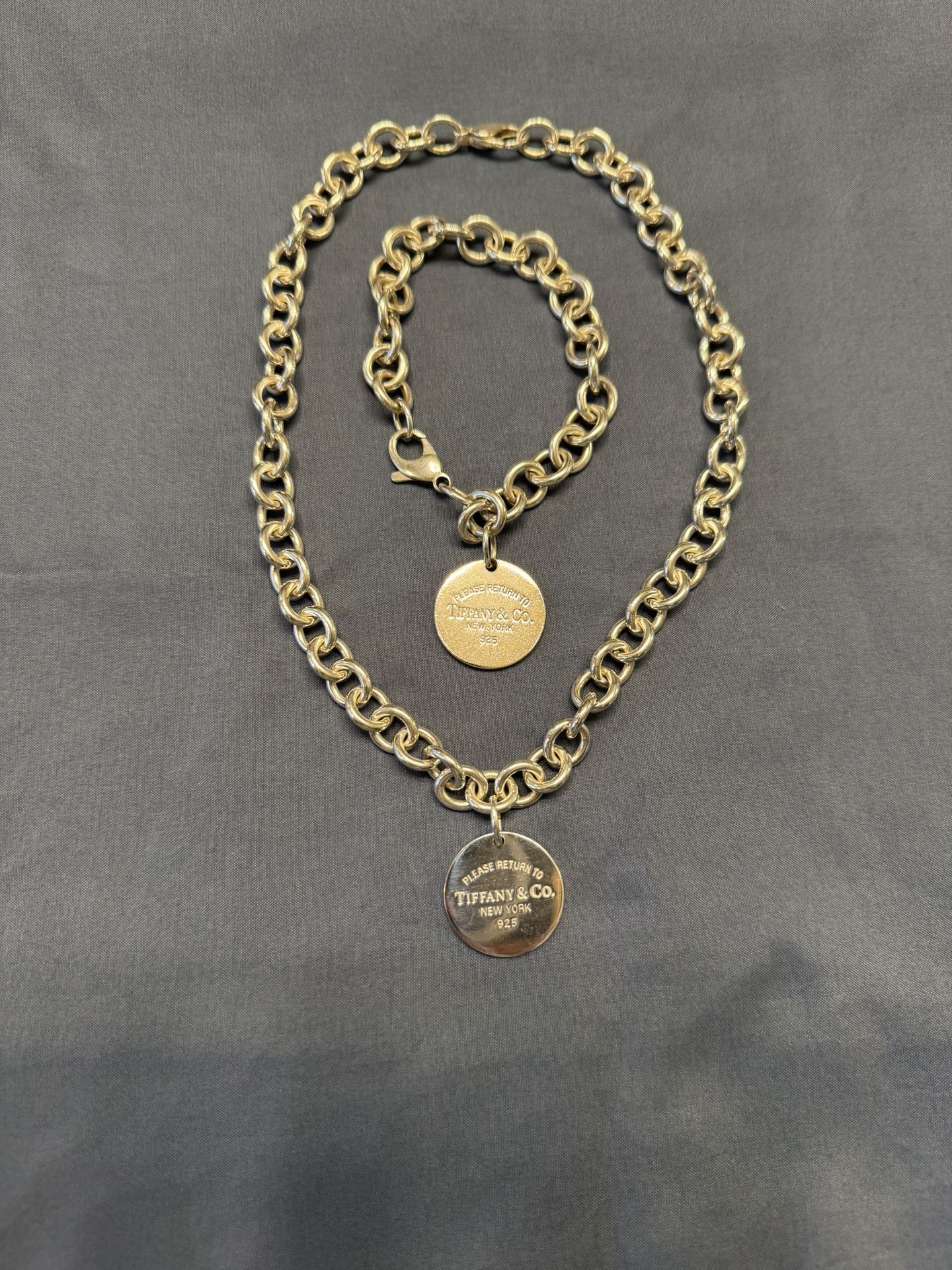 Tiffany Necklace And Bracelet.