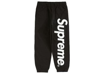 Supreme Satin Appliqué Sweatpant (Black) SS26 – Size M