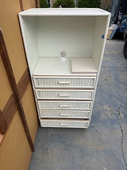 Wicker Cabinet, 5 Drawers
