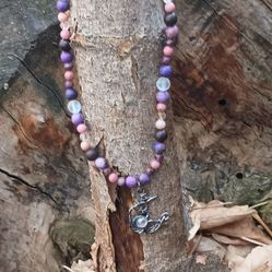 Elegant Semi Precious Stone Necklace with Moonstone
