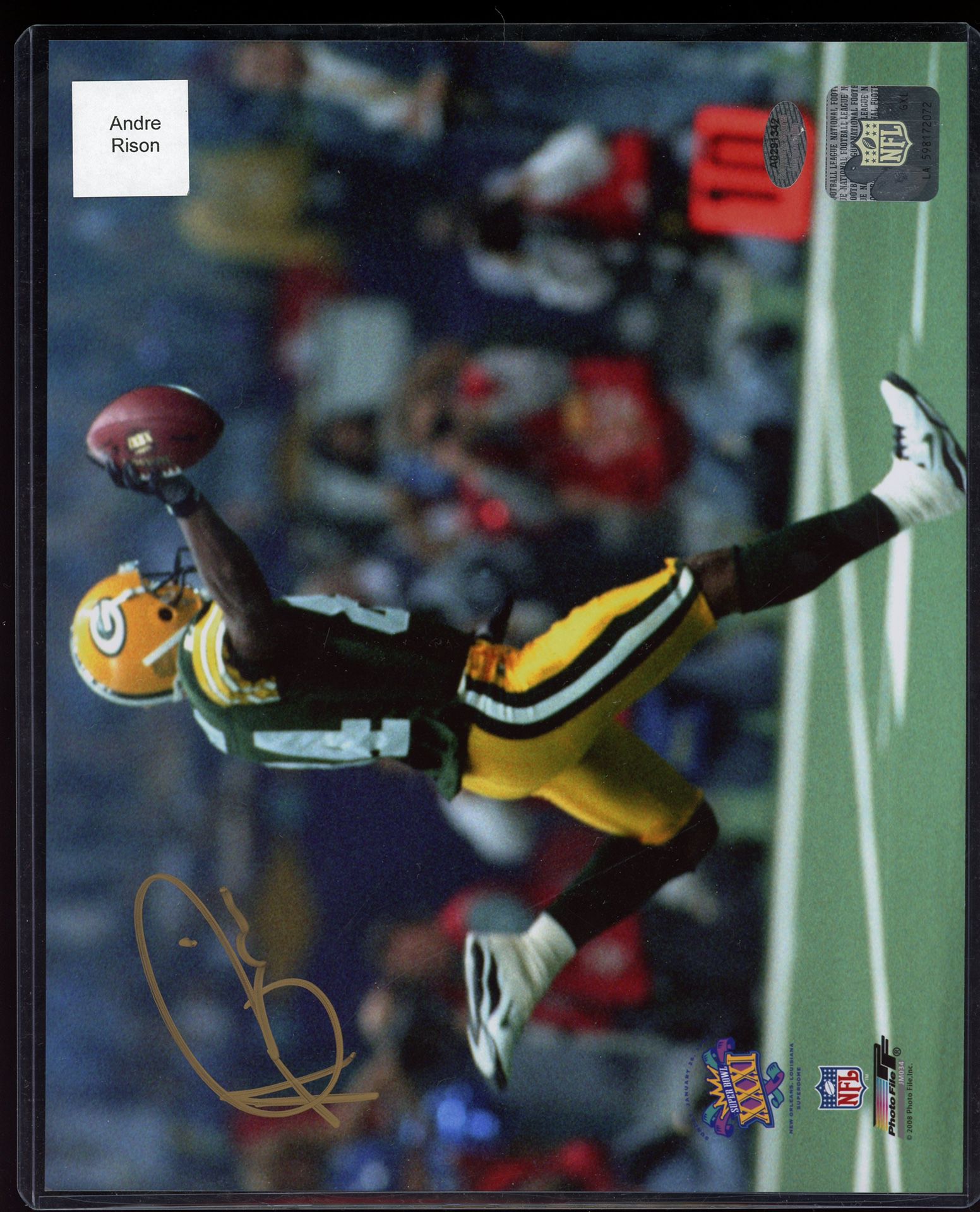 Andre Rison Green Bay Packers Signed 8X10 Photo (Schwartz COA) 