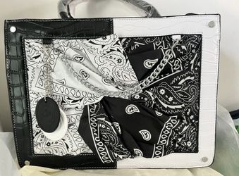 Faux Leather White&Black Bag